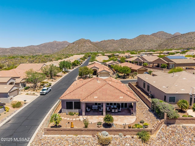 5371 W Leatherflower Ln, Marana, AZ 85658 - aerial perspective of suburban area with mountains