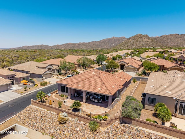 5371 W Leatherflower Ln, Marana, AZ 85658 - aerial perspective of suburban area with mountains