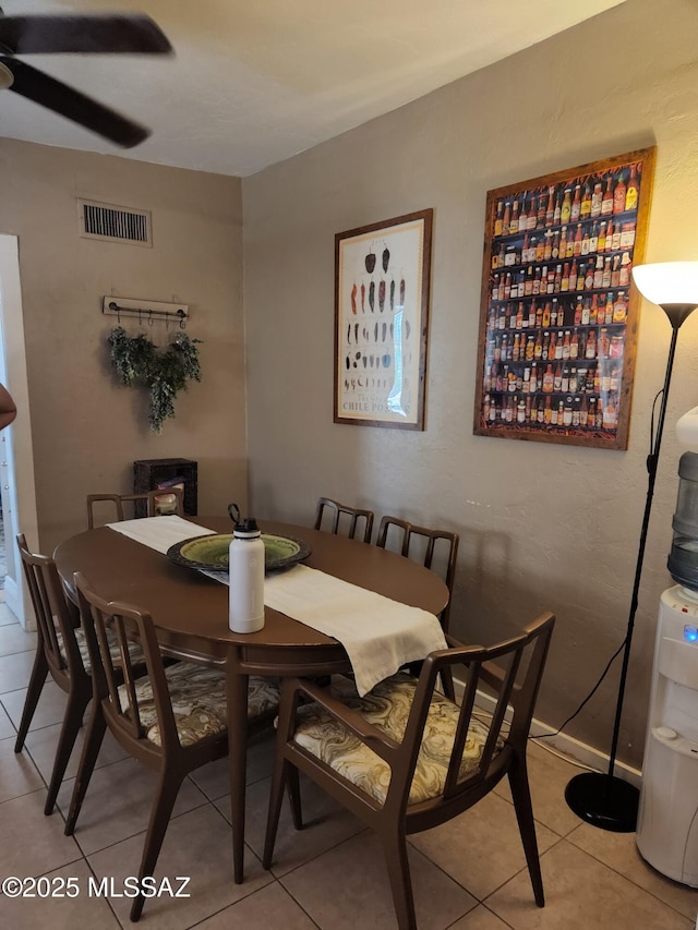 815 E 8th St, Tucson, AZ 85719 - dining room featuring light tile patterned floors and a ceiling fan