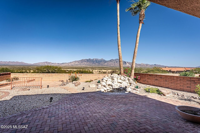4823 S View Ridge Dr, Green Valley, AZ 85622 - view of patio / terrace with a mountain view