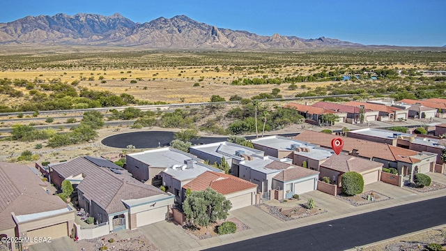 4823 S View Ridge Dr, Green Valley, AZ 85622 - aerial perspective of suburban area featuring a mountain backdrop