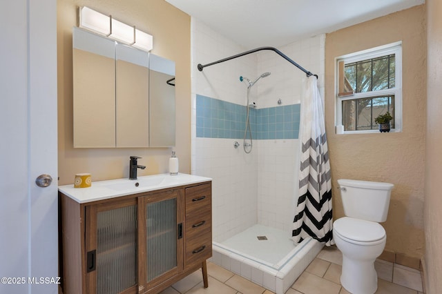 43 W Rillito St, Tucson, AZ 85705 - full bathroom featuring vanity, tile patterned flooring, and a stall shower