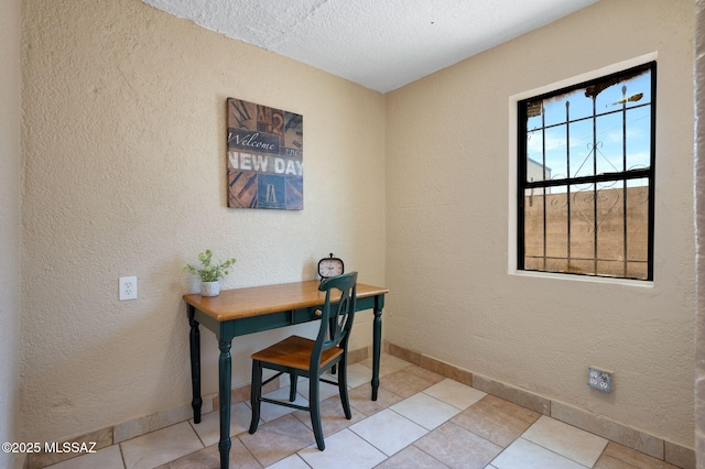 43 W Rillito St, Tucson, AZ 85705 - office with a textured ceiling, a textured wall, and light tile patterned flooring
