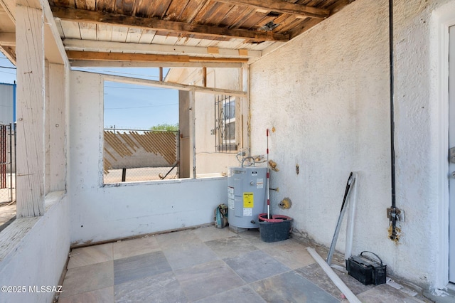 43 W Rillito St, Tucson, AZ 85705 - unfurnished sunroom with water heater and beamed ceiling
