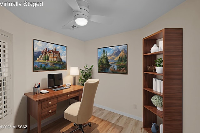 1993 E Desert Lark Pass, Green Valley, AZ 85614 - office space with ceiling fan and light wood-style floors