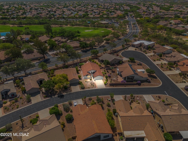 1993 E Desert Lark Pass, Green Valley, AZ 85614 - aerial view of property and surrounding area featuring nearby suburban area and a local golf course