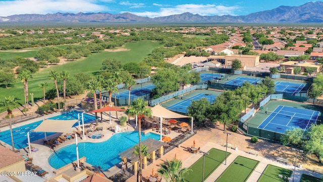 1993 E Desert Lark Pass, Green Valley, AZ 85614 - drone / aerial view of a mountain backdrop