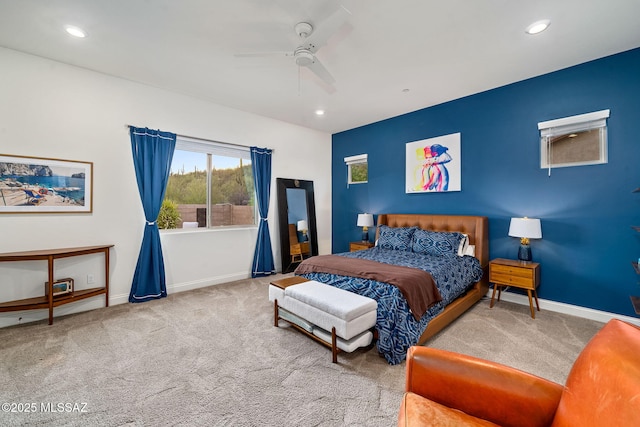 1144 S Castar Dr, Tucson, AZ 85745 - carpeted bedroom with recessed lighting and a ceiling fan