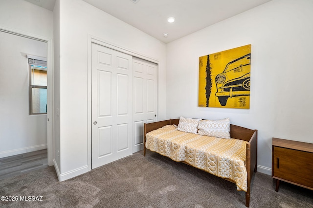 1144 S Castar Dr, Tucson, AZ 85745 - bedroom with a closet, carpet, and recessed lighting