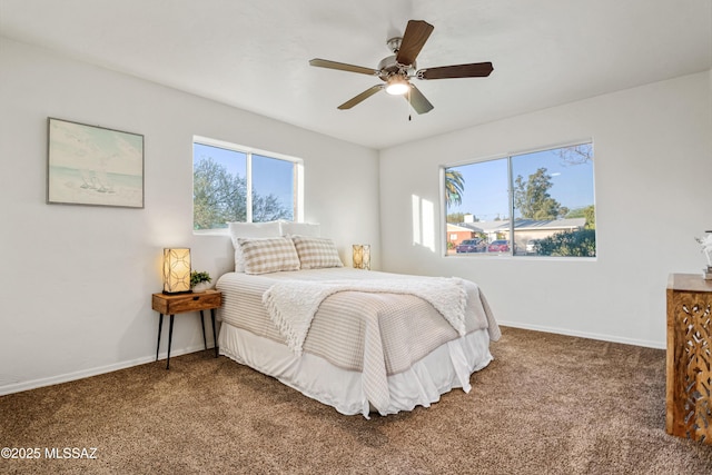 1225 N Nema Ave, Tucson, AZ 85712 - bedroom featuring dark carpet and ceiling fan