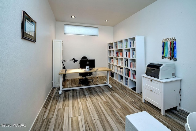 6530 N Finisterra, Tucson, AZ 85750 - office area with wood finished floors and recessed lighting