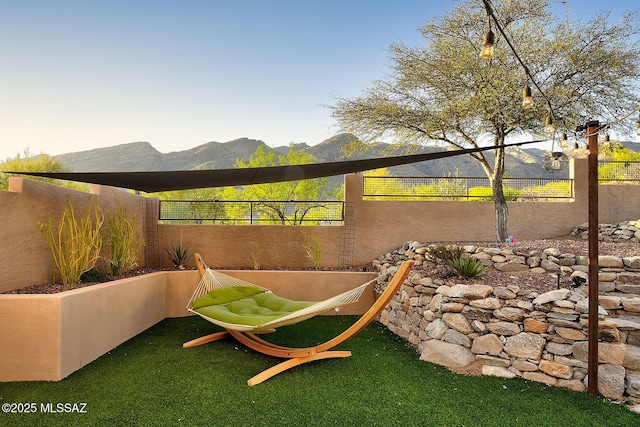 6530 N Finisterra, Tucson, AZ 85750 - fenced backyard with a mountain view