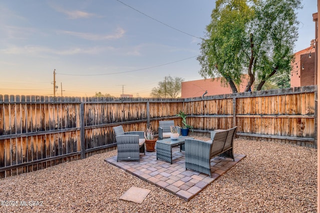 1745 E Glenn St Unit 115, Tucson, AZ 85719 - fenced backyard featuring a patio area