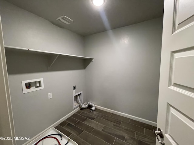 3306 N Baby Bruno Way, Tucson, AZ 85745 - washroom featuring washer hookup, electric dryer hookup, and wood tiled floors