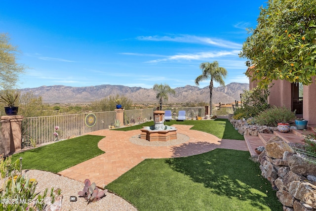 1511 E Placita Meseta Dorada, Oro Valley, AZ 85755 - view of yard featuring a mountain view and a patio