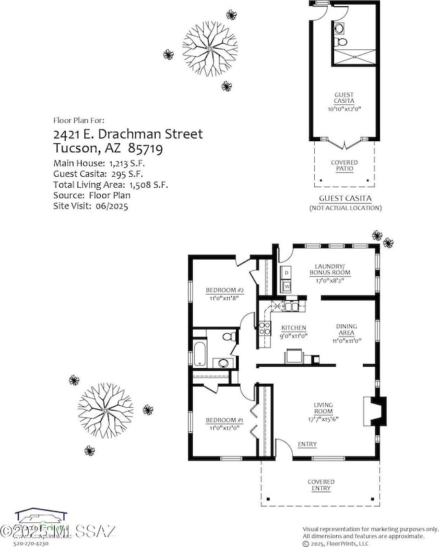 2421 E Drachman St, Tucson, AZ 85719 - view of floor plan / room layout