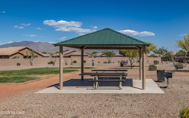 8820 E Stone Meadow Cir, Tucson, AZ 85730 - view of community with a gazebo and a mountain view