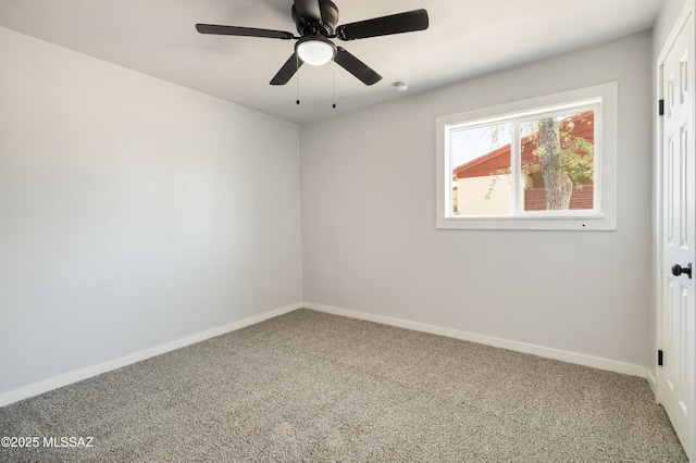 5609 E Juarez St, Tucson, AZ 85711 - carpeted empty room featuring baseboards and ceiling fan