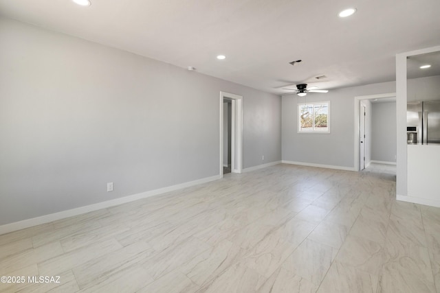 5609 E Juarez St, Tucson, AZ 85711 - unfurnished room with a ceiling fan and recessed lighting