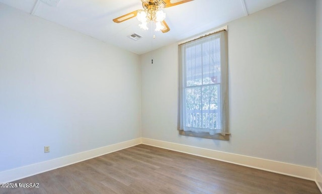 201 B St, Bisbee, AZ 85603 - spare room featuring ceiling fan and wood finished floors