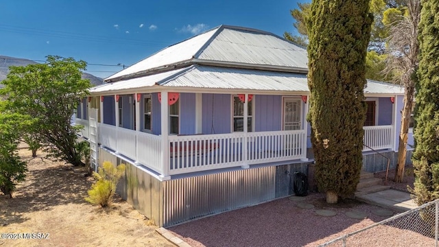 201 B St, Bisbee, AZ 85603 - view of front of home featuring covered porch and a metal roof