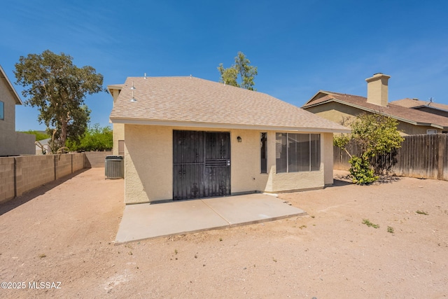 3556 W Avenida Del Mar, Tucson, AZ 85746 - rear view of house with stucco siding, a patio, a fenced backyard, and a shingled roof