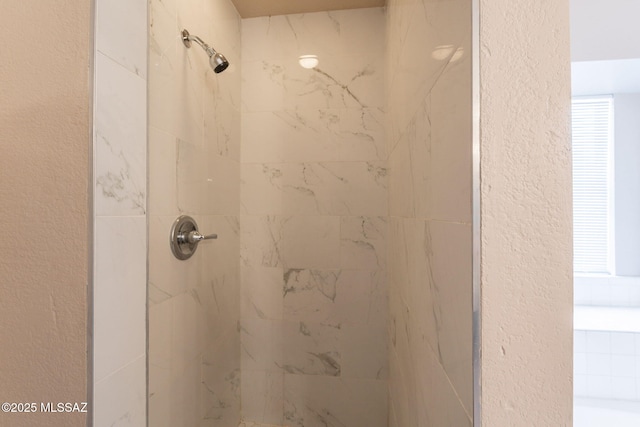 3556 W Avenida Del Mar, Tucson, AZ 85746 - bathroom view of tiled shower and a textured wall