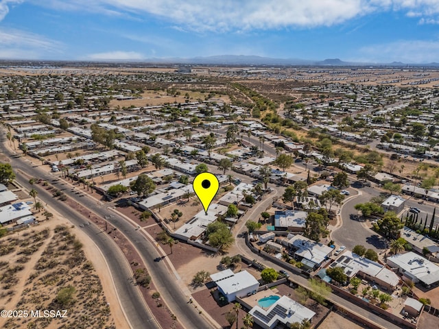 3872 S Evergreen Ave, Tucson, AZ 85730 - aerial view of property's location featuring mountains