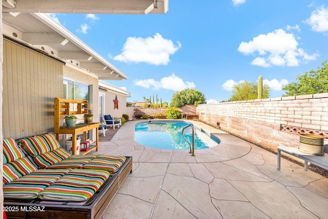 1939 S San Vincent Dr, Green Valley, AZ 85614 - view of pool with a fenced backyard and a patio area