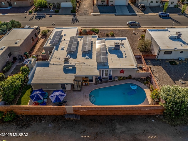 1939 S San Vincent Dr, Green Valley, AZ 85614 - aerial view of property and surrounding area with a pool area