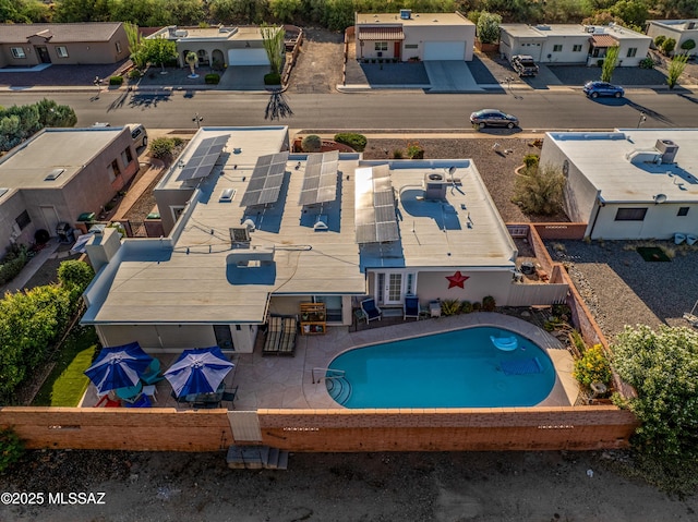 1939 S San Vincent Dr, Green Valley, AZ 85614 - view from above of property with a pool area