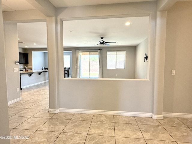 9636 N Havenwood Way, Marana, AZ 85653 - unfurnished room with ceiling fan, light tile patterned flooring, and recessed lighting