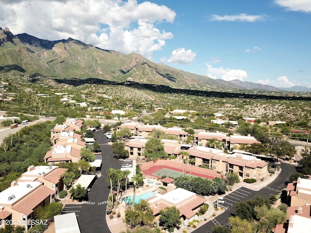 6651 N Campbell Ave Unit 286, Tucson, AZ 85718 - aerial view of mountains and a pool