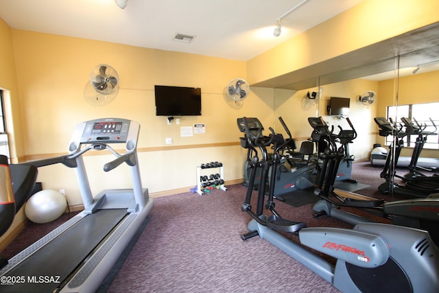 6651 N Campbell Ave Unit 286, Tucson, AZ 85718 - workout area featuring carpet and rail lighting