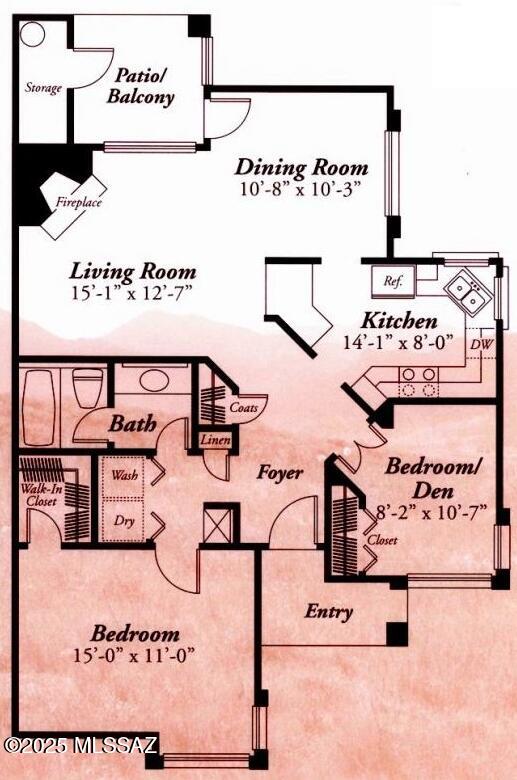 6651 N Campbell Ave Unit 286, Tucson, AZ 85718 - view of property floor plan