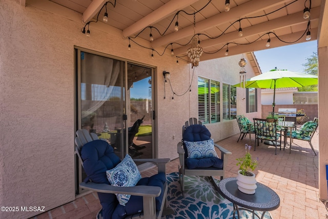 9908 E Shadow Glen Ct, Tucson, AZ 85748 - view of patio / terrace featuring outdoor dining area