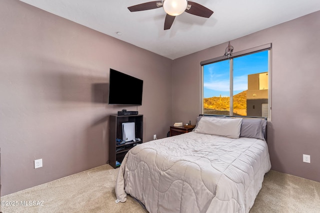 3188 W Tumamoc Dr, Tucson, AZ 85745 - bedroom featuring light colored carpet and ceiling fan