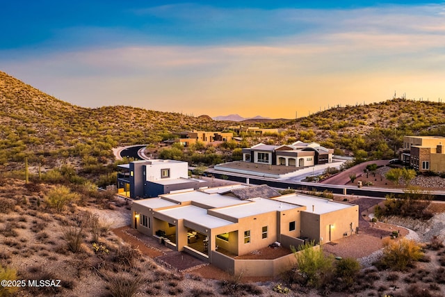 3188 W Tumamoc Dr, Tucson, AZ 85745 - aerial view at dusk of a mountain view