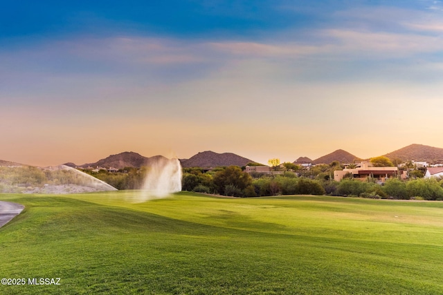 3188 W Tumamoc Dr, Tucson, AZ 85745 - view of home's community with a mountain view, a yard, and view of golf course