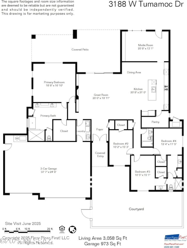 3188 W Tumamoc Dr, Tucson, AZ 85745 - view of room layout