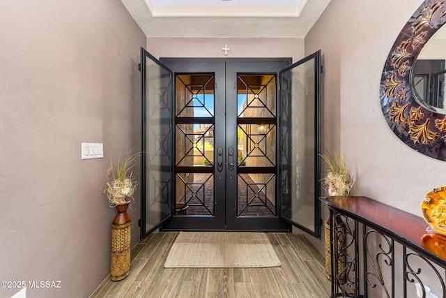 3188 W Tumamoc Dr, Tucson, AZ 85745 - entryway with wood finished floors and french doors