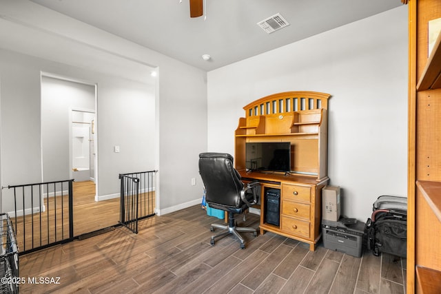 13331 N Carbine Ct, Marana, AZ 85653 - office featuring wood finished floors and ceiling fan