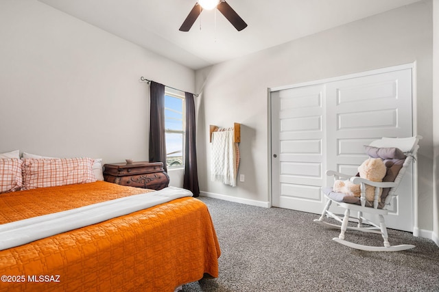 13331 N Carbine Ct, Marana, AZ 85653 - carpeted bedroom featuring a closet and a ceiling fan