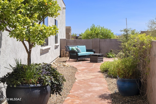 3923 S Camino Ensenada Del Pantano, Tucson, AZ 85730 - view of patio featuring an outdoor hangout area