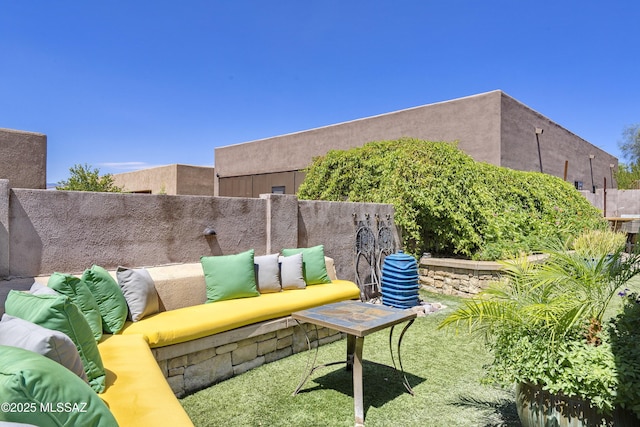 3923 S Camino Ensenada Del Pantano, Tucson, AZ 85730 - view of patio with an outdoor hangout area