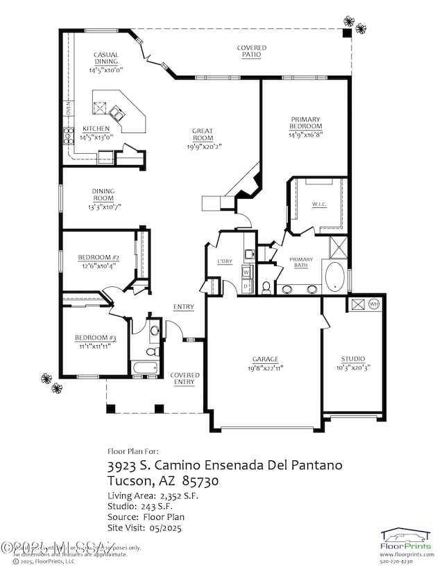 3923 S Camino Ensenada Del Pantano, Tucson, AZ 85730 - view of property floor plan