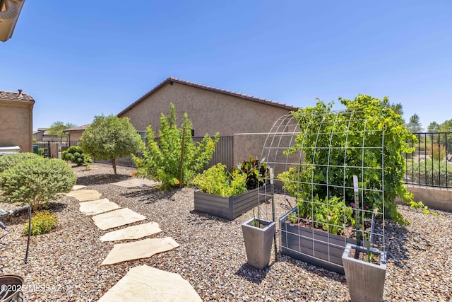 60048 E Peppertree Ln, Oracle, AZ 85623 - fenced yard with a vegetable garden