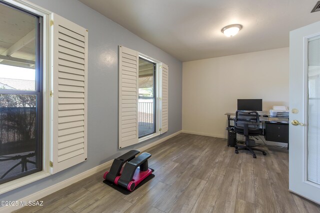 2856 W Goldfield Dr, Tucson, AZ 85745 - office featuring wood finished floors and baseboards
