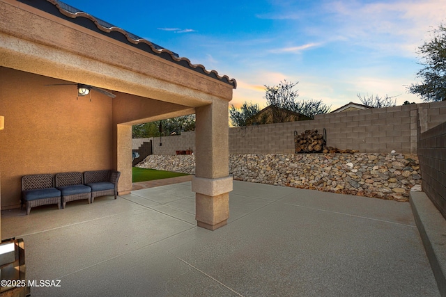 8035 S Talaco Trl, Tucson, AZ 85756 - fenced backyard with a patio area