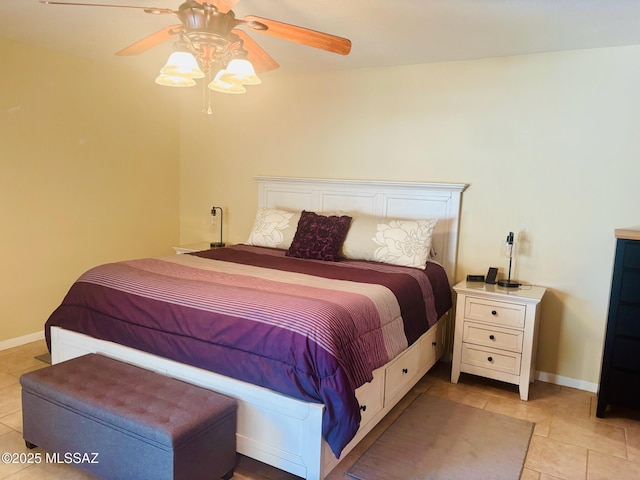 6100 N La Canada Dr, Tucson, AZ 85704 - bedroom featuring ceiling fan and light tile patterned floors